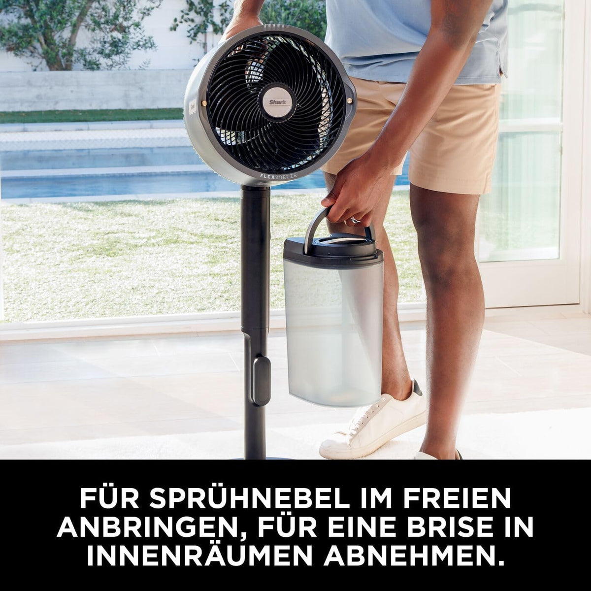 Shark FlexBreeze Pro Mist Ventilator – Die ultimative mobile Kühlung für Sommer und Garten
